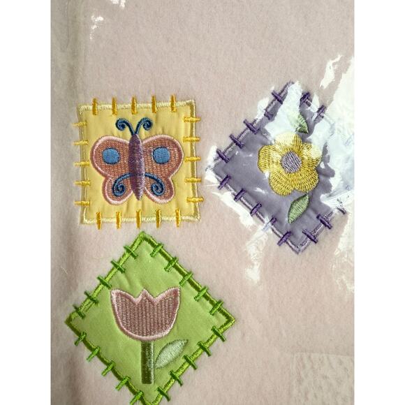Y2K Tiddliwinks Blossom Collection Embroidered Fleece Baby Blanket - Picture 2 of 8